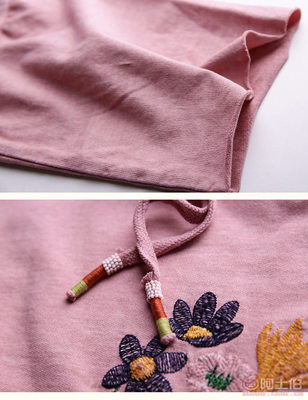 2017原創(chuàng)潮牌女裝 純棉五分袖連帽衛(wèi)衣，打造個性時尚風